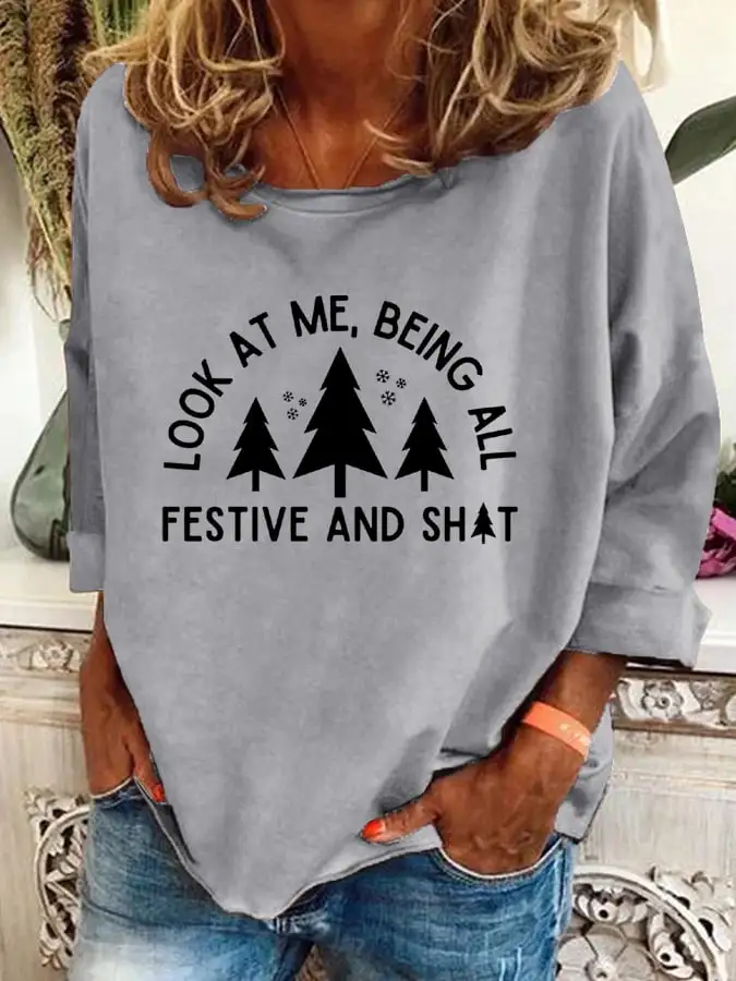 Women'S Christmas Printed Casual Sweatshirt