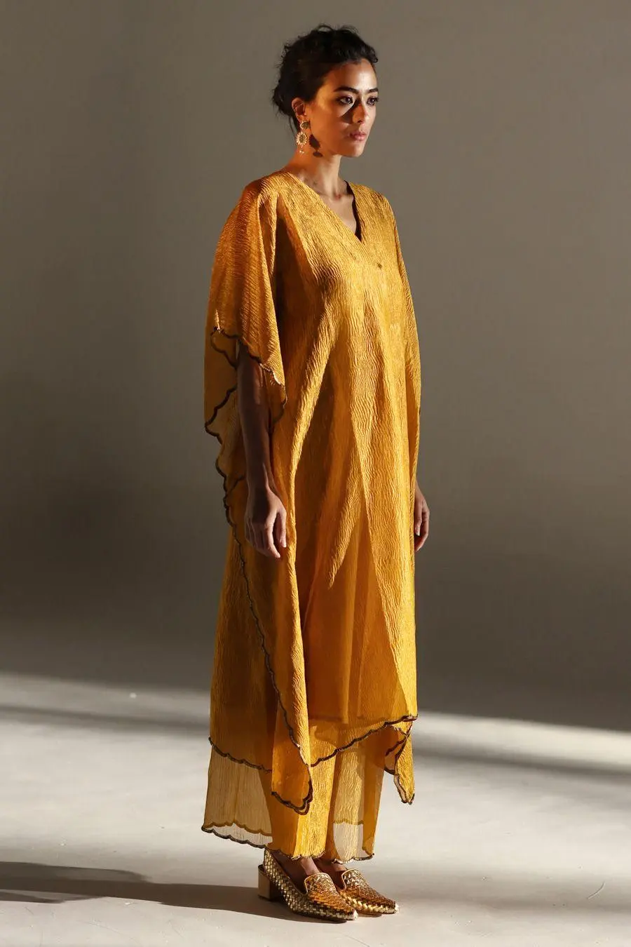 Mustard yellow Reva kaftan set