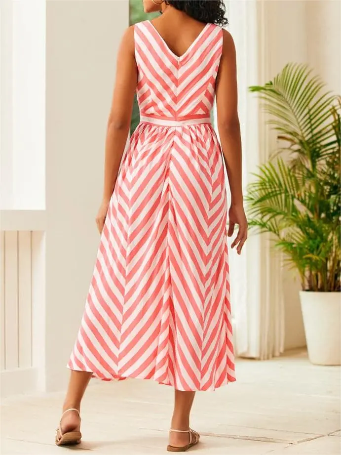 Sunbeam Striped Midi Dress