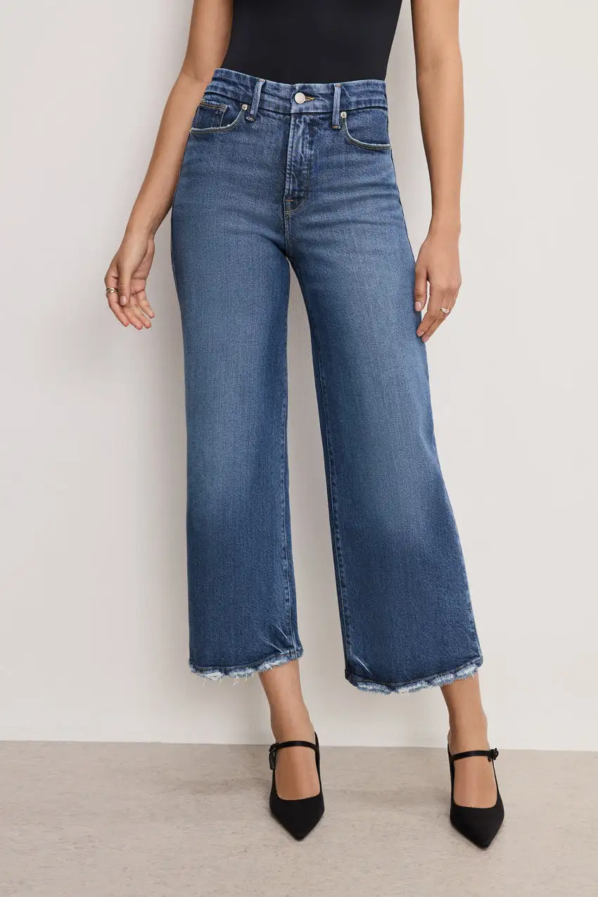 SOFT-TECH GOOD WAIST CROPPED PALAZZO JEANS