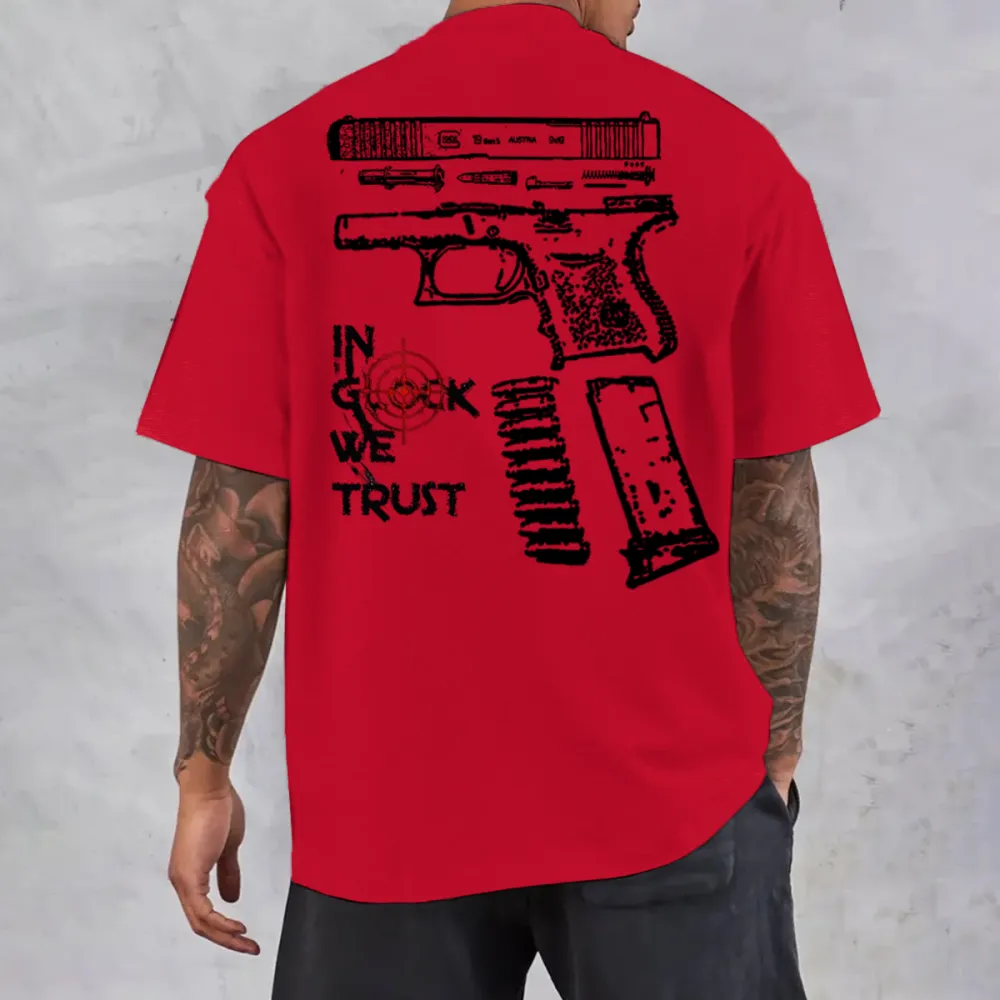 In Glock We Trust Men T-shirt,Short Sleeve,T-shirt Size S-4XL