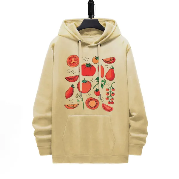 TOMATO PATTERN PRINTED HOODIE