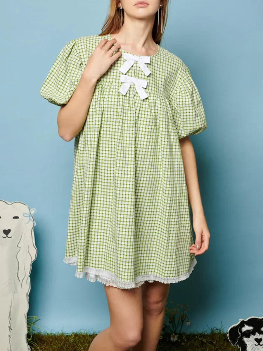 Pet Gingham Mini Dress