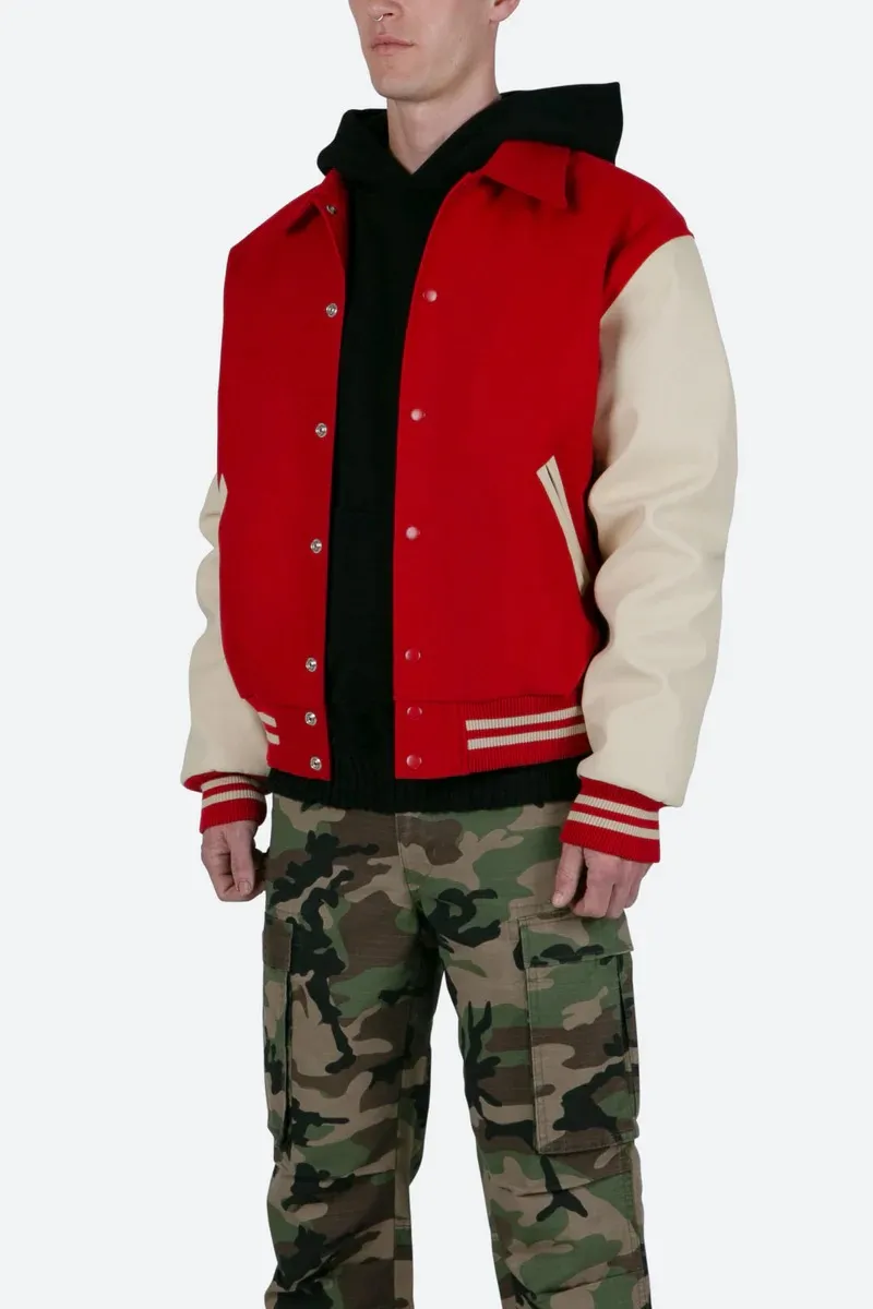 COLLARED VARSITY JACKET