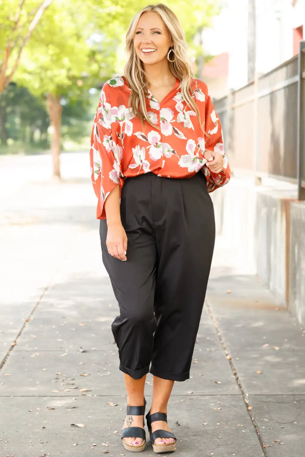 Floral Dreaming Top, Orange