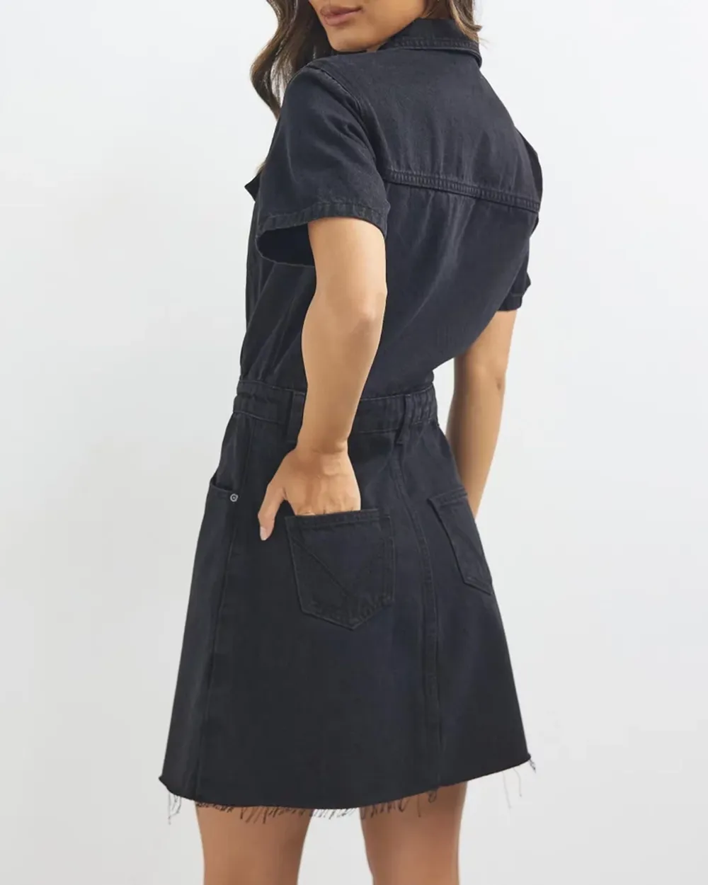 Latest Campaign Denim Longsleeve Mini Dress