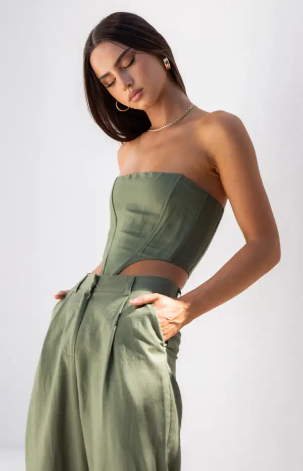 Lioness La Quinta Khaki Tube Top