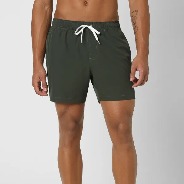 Stretch Swim Solid-Dark Green