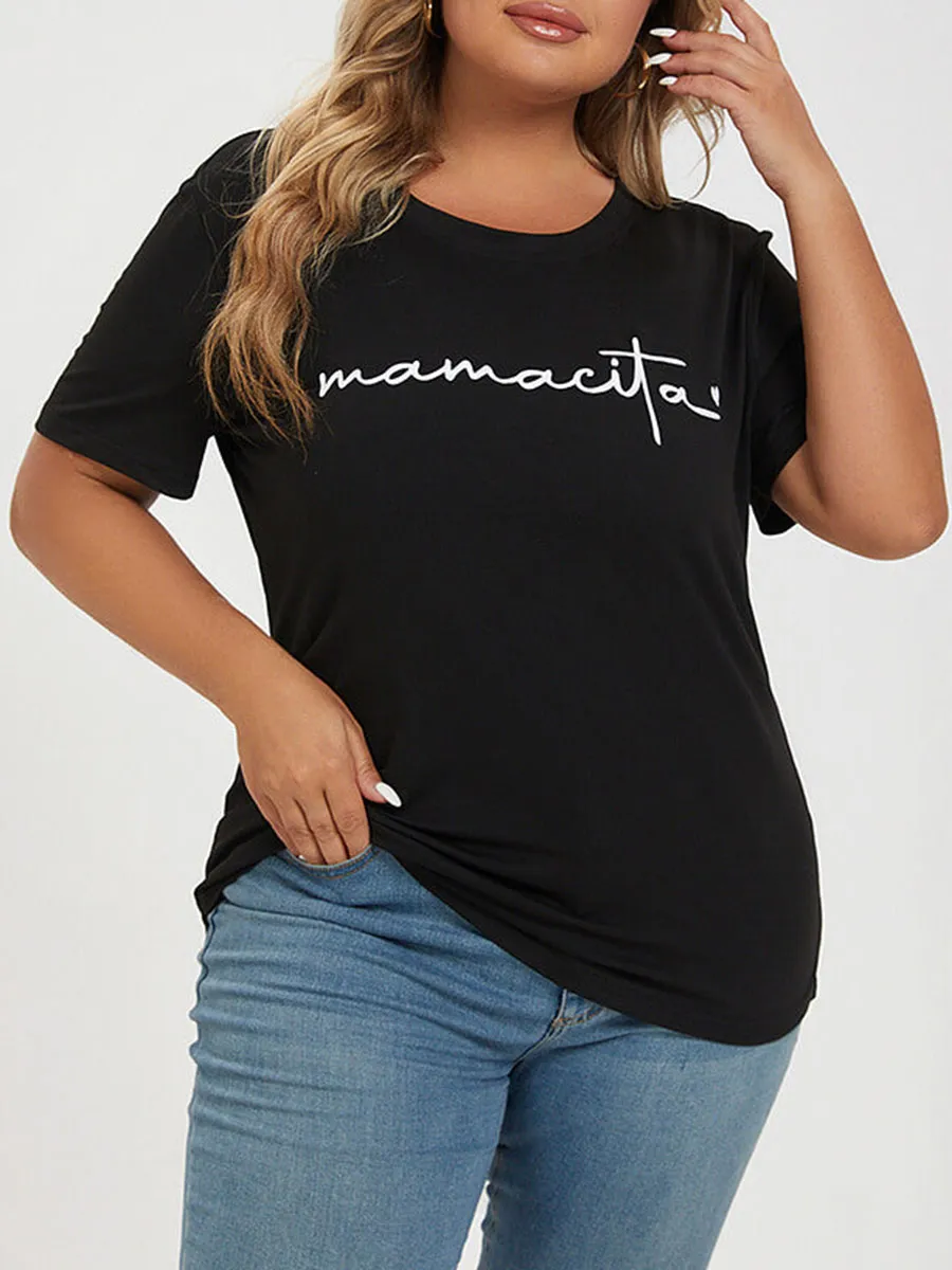 Plus Black Mamacita Graphic Tee