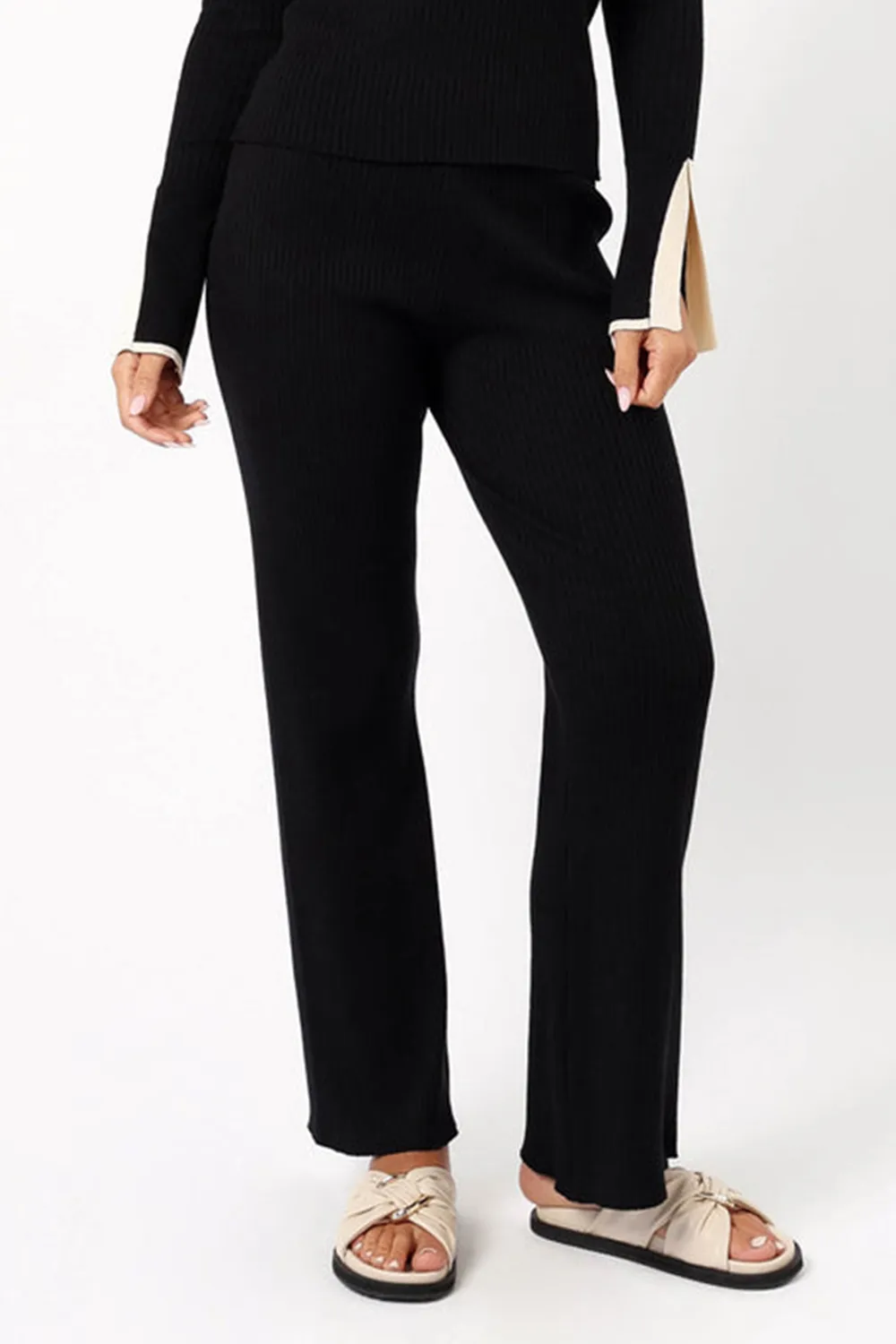 LIZBETH KNIT PANT - BLACK