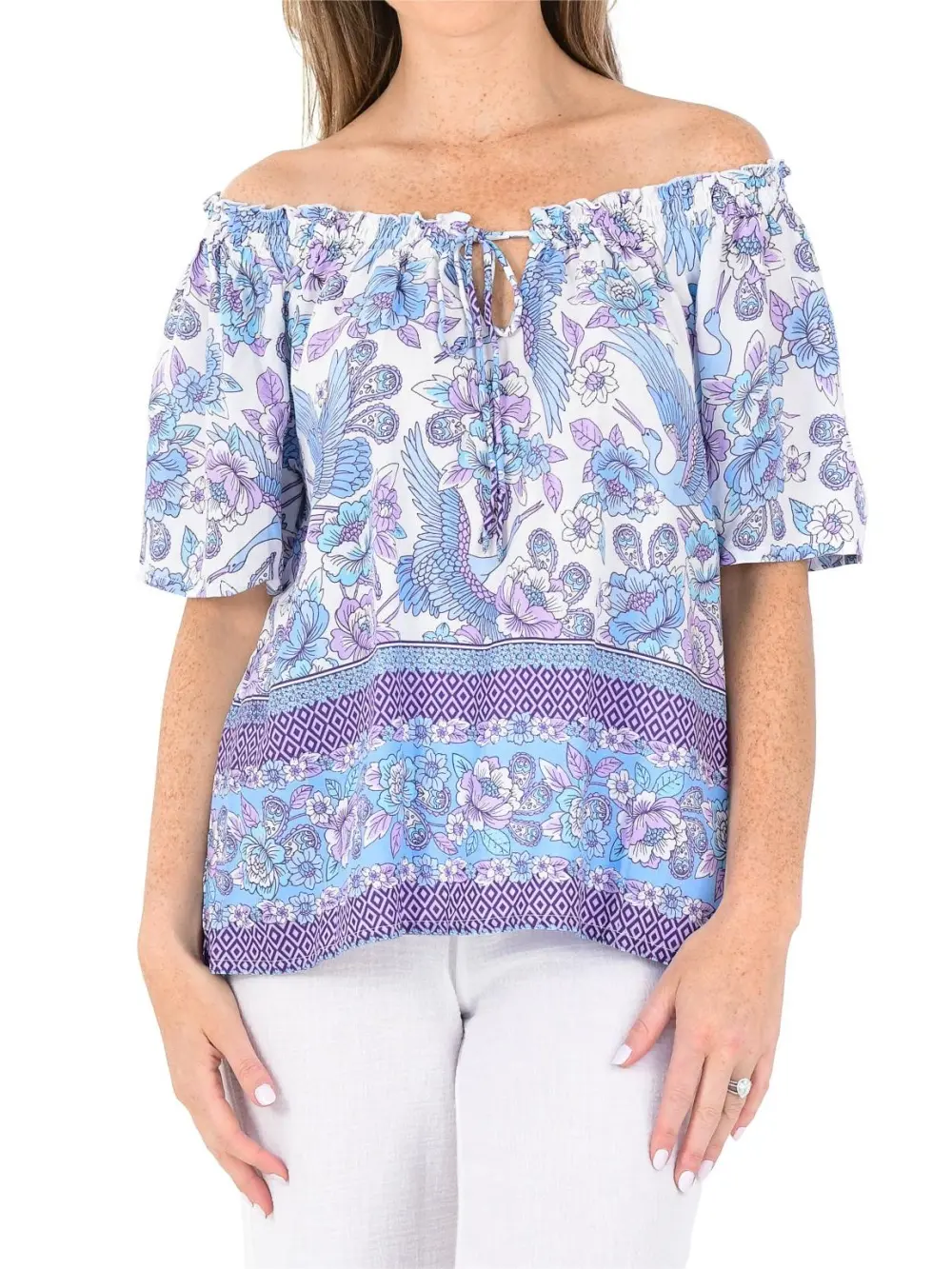 Jasmine Set Top / Blue-Violet