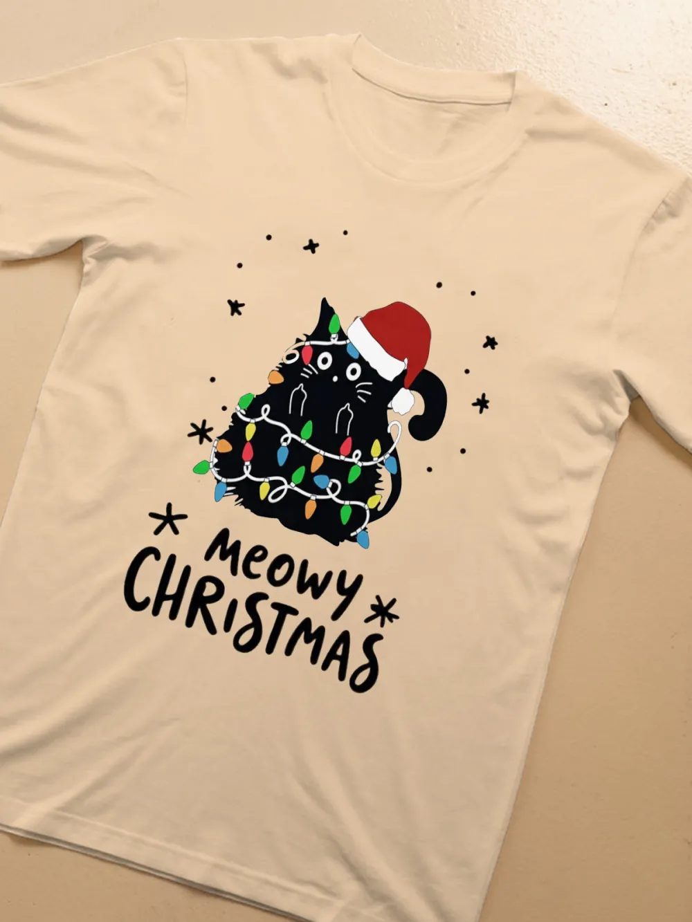 Kitty Santa Lady T-shirt