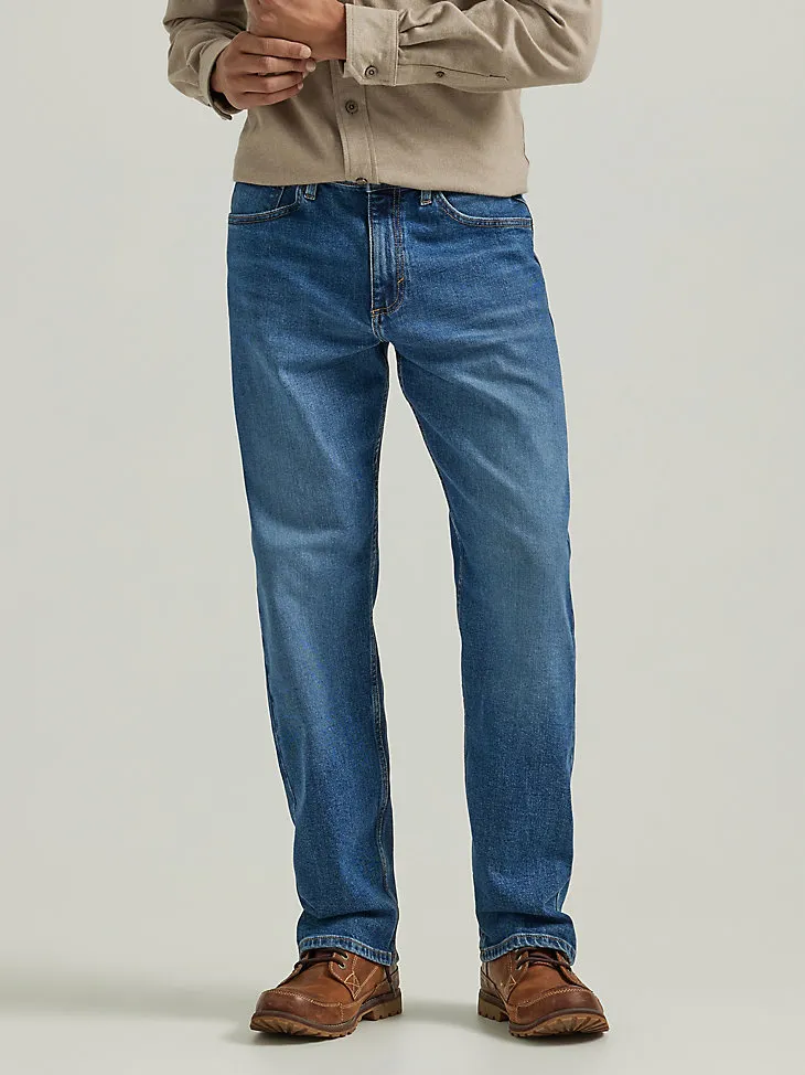 MEN'S RELAXED FIT FLEX JEAN IN MID DENIM