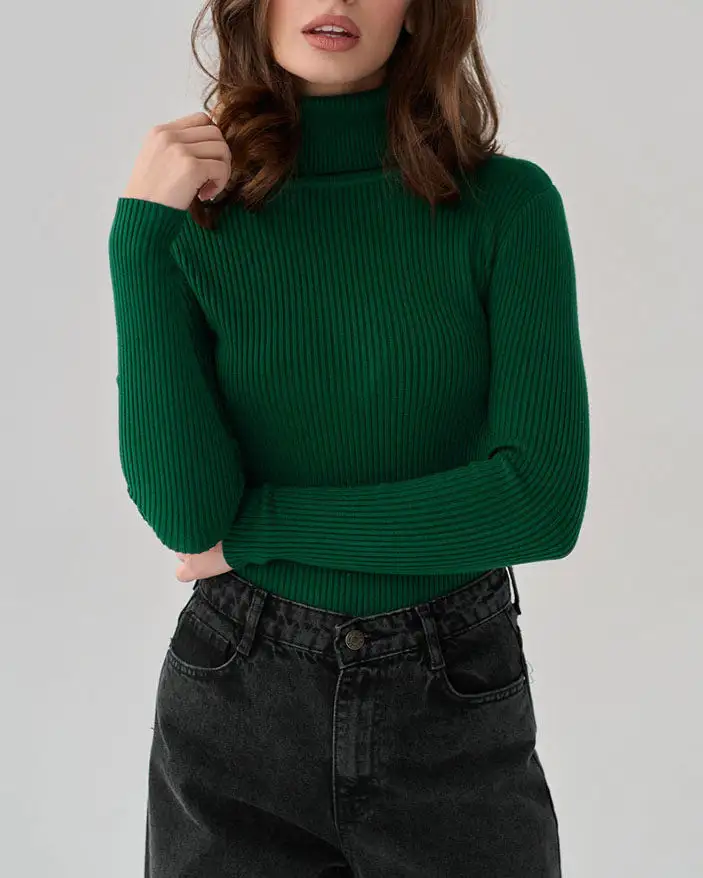 Versatile Essential Turtleneck Knitted Sweater