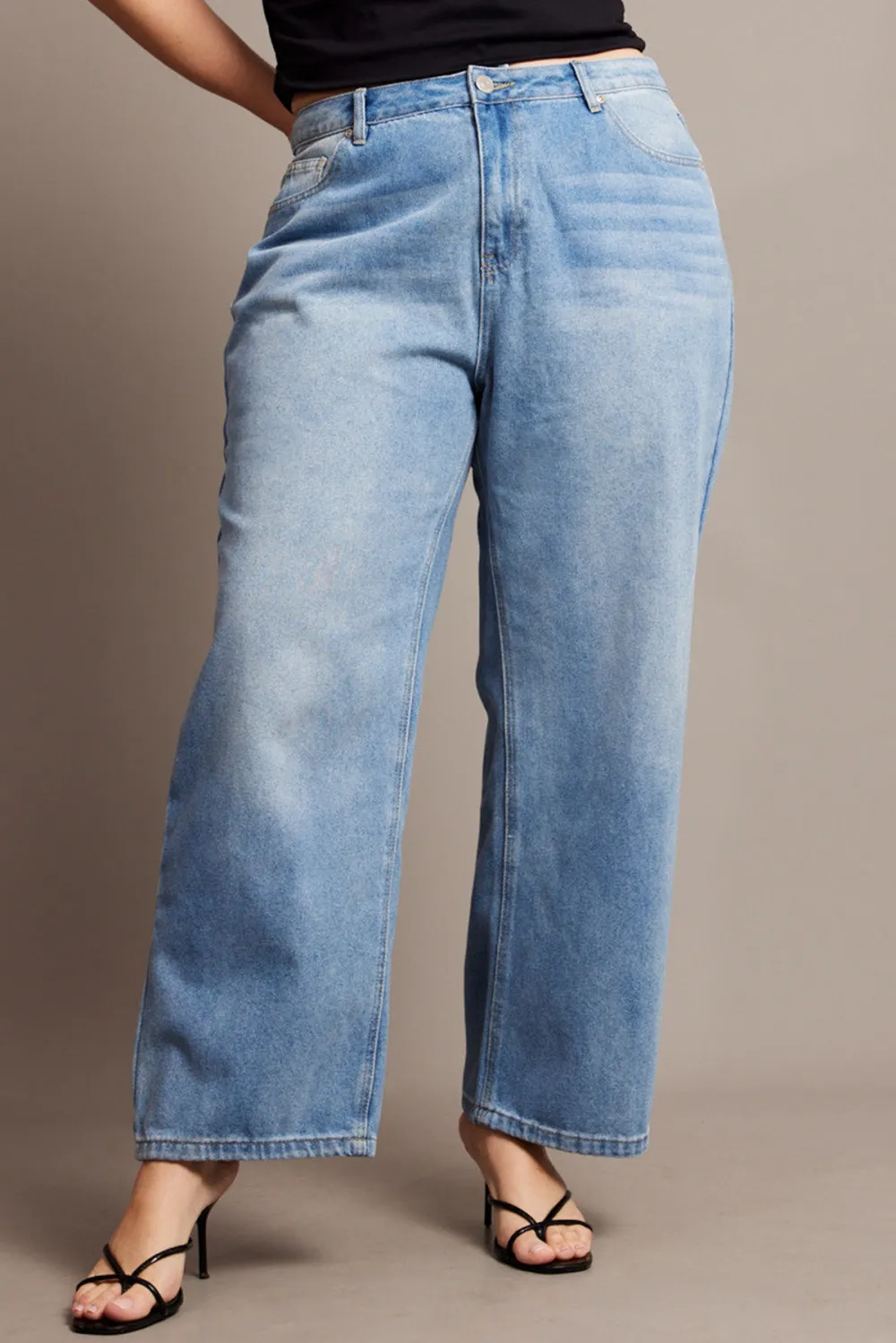 Denim Baggy Jeans High Rise