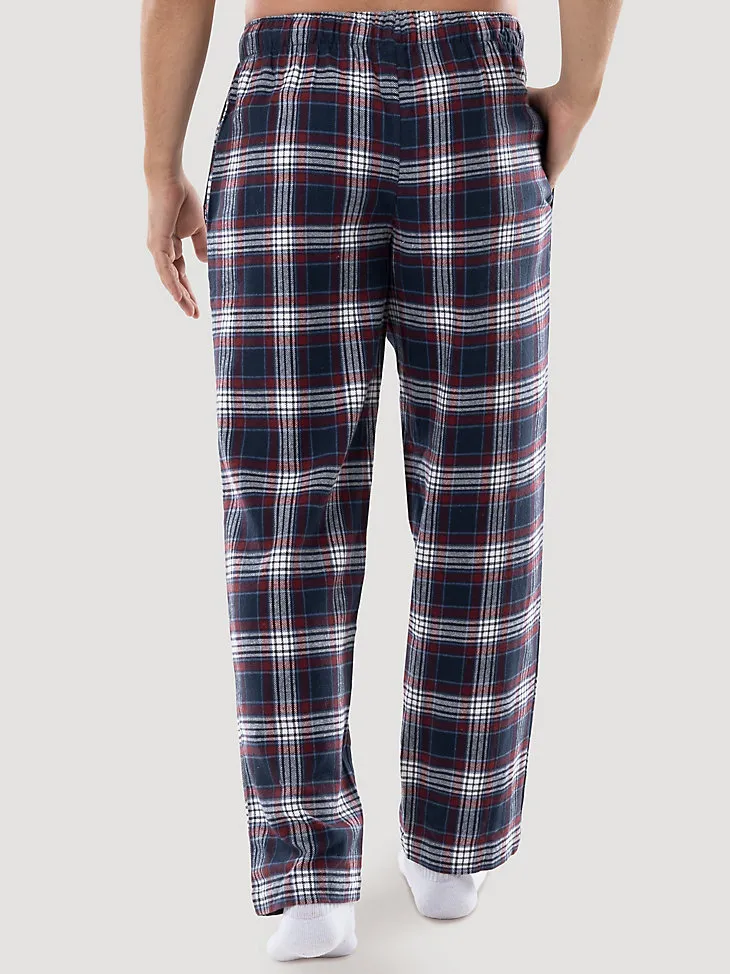 MEN'S FLANNEL PLAID PAJAMA PANT IN DARK SAPPHIRE