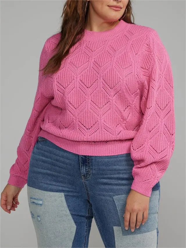 Geo Stitch Pullover Sweater