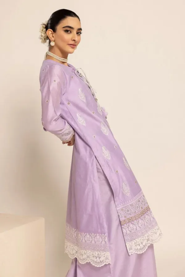 2 Piece | Kurta & Pants | Color Purple