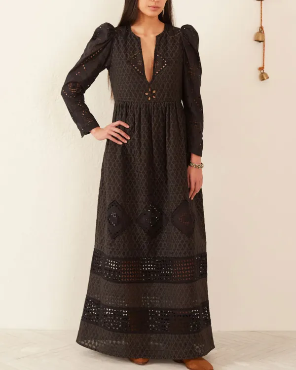 Winifred Black Eyelet Dress