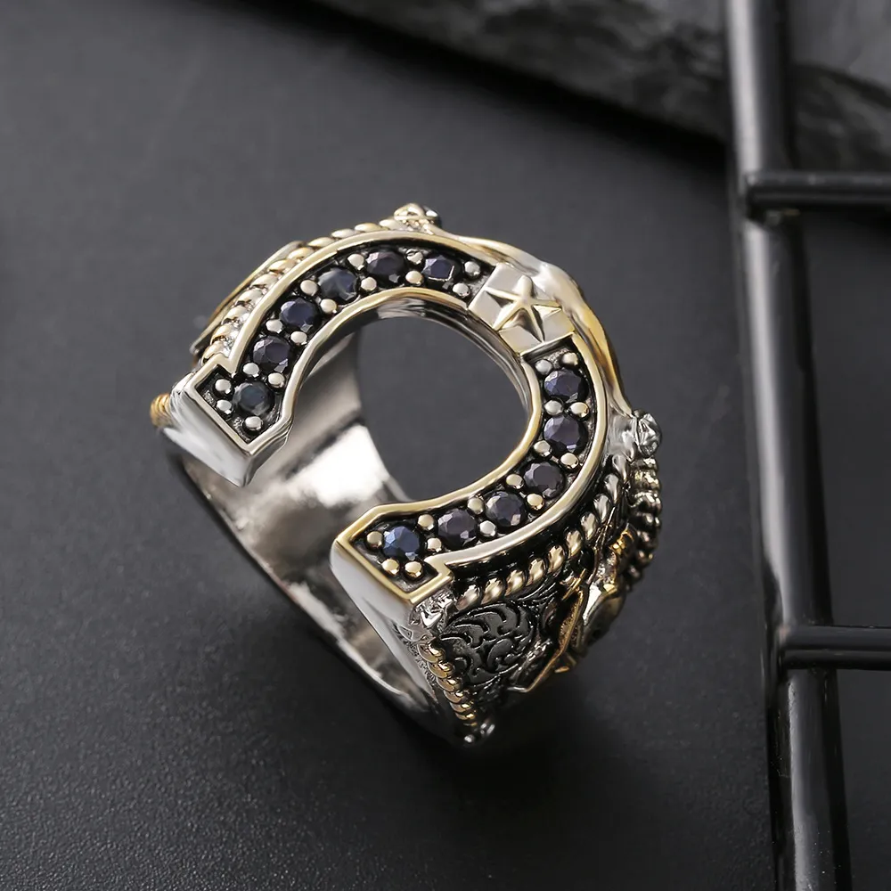 Trendy Western Spirit Horseshoe Ring