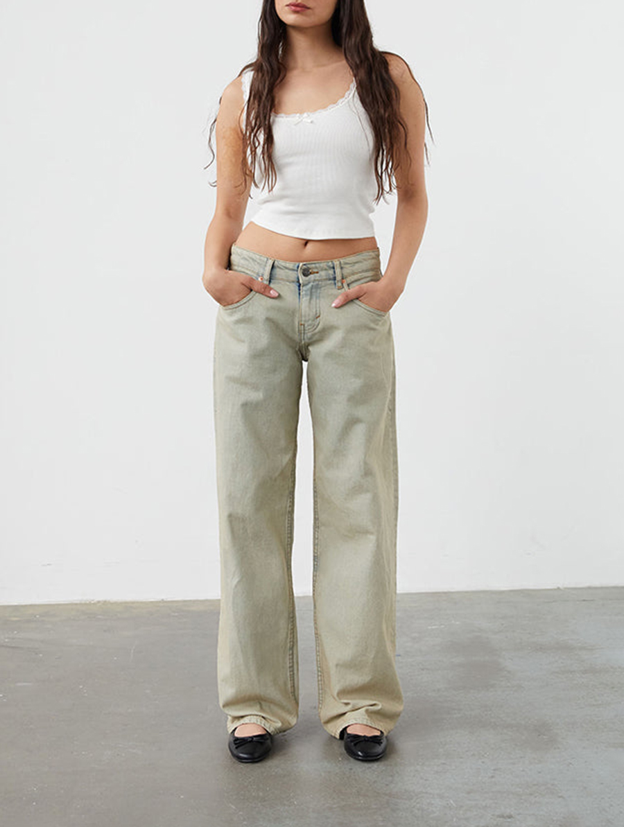 Desert Sand Wash Low Rise Parallel Jeans