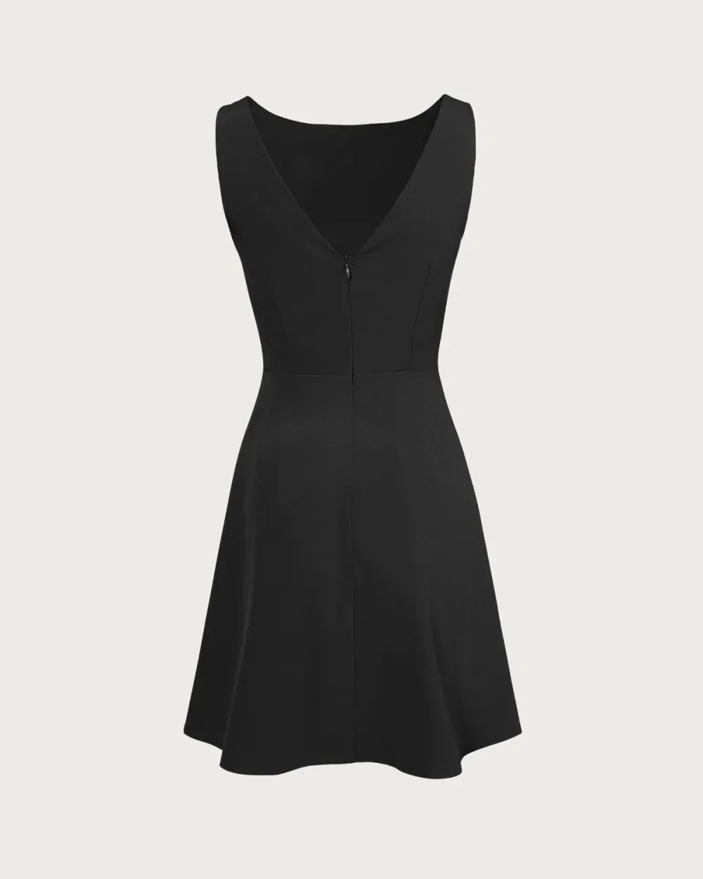 Black back v-neck dress