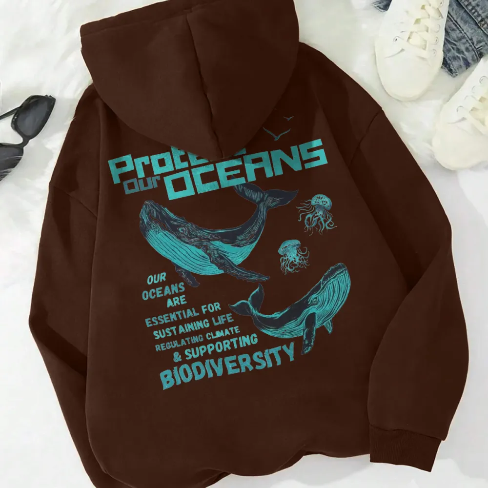 proteck our oceans Women's fashionable hoodie