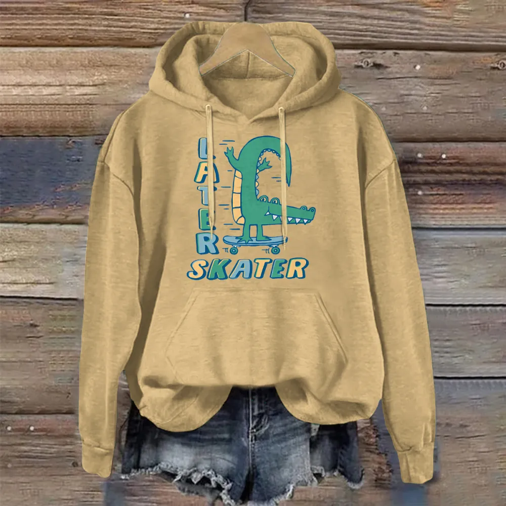 Later Skater Alligator Boxy Crusher Hoodie