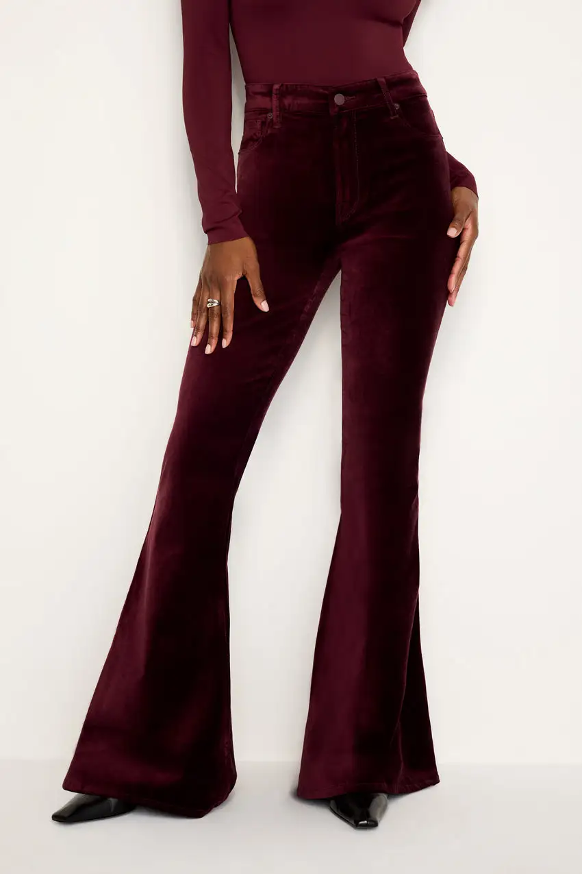 GOOD WAIST SUPER FLARE VELVET PANTS