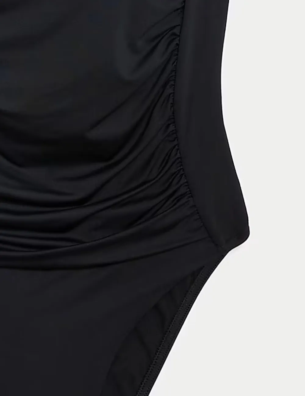 Black Square Neck Tummy Control Swimsuit