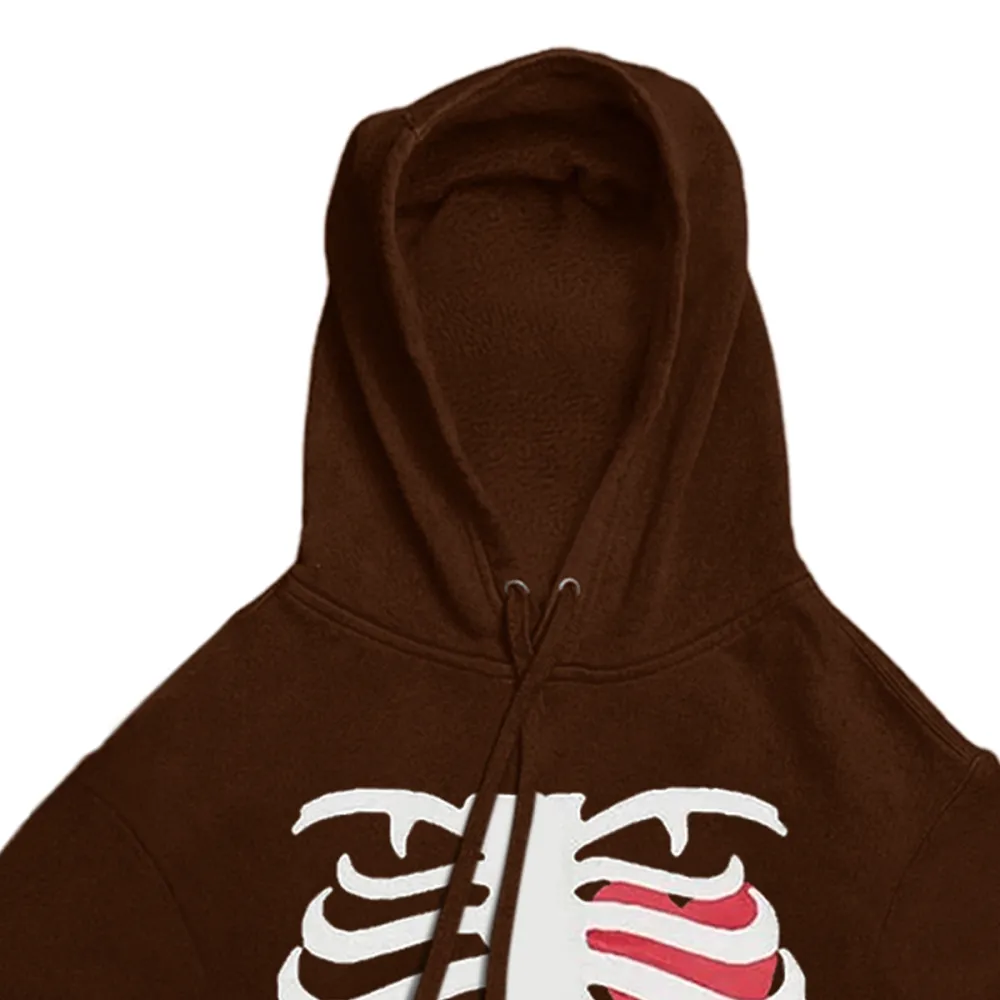 skeleton heart hooded sweatshirt