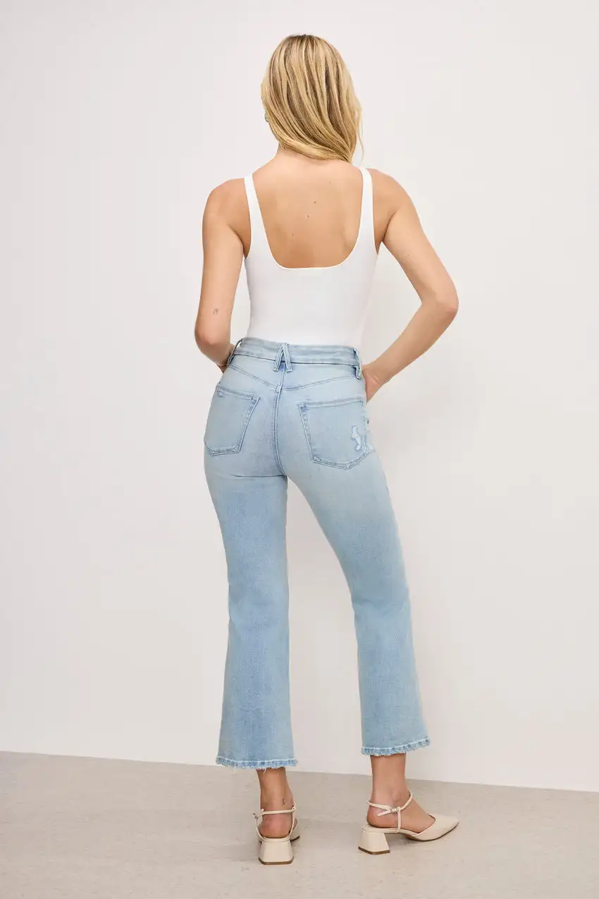 SOFT-TECH GOOD LEGS CROP MINI BOOT JEANS