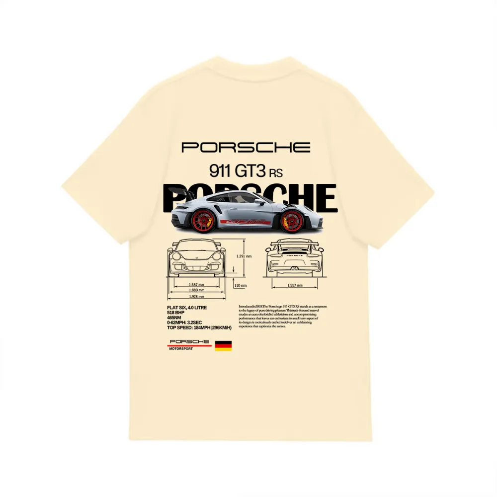 911 GT3 RS DESIGNED PATTERN PRINTED TEE