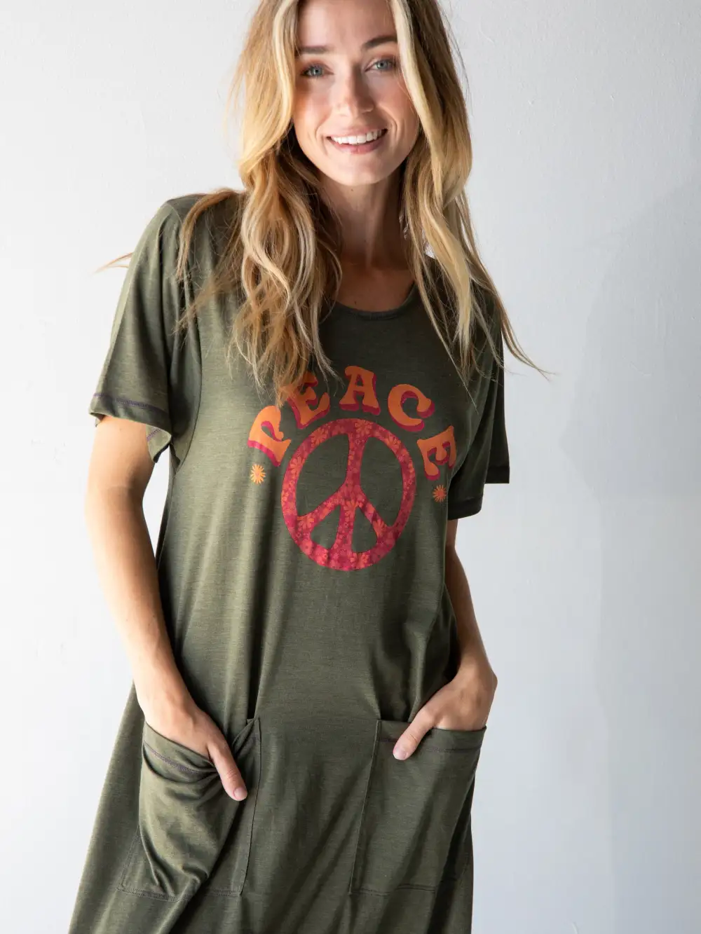 Nomad Knit Printed Jumpsuit - Peace Sign