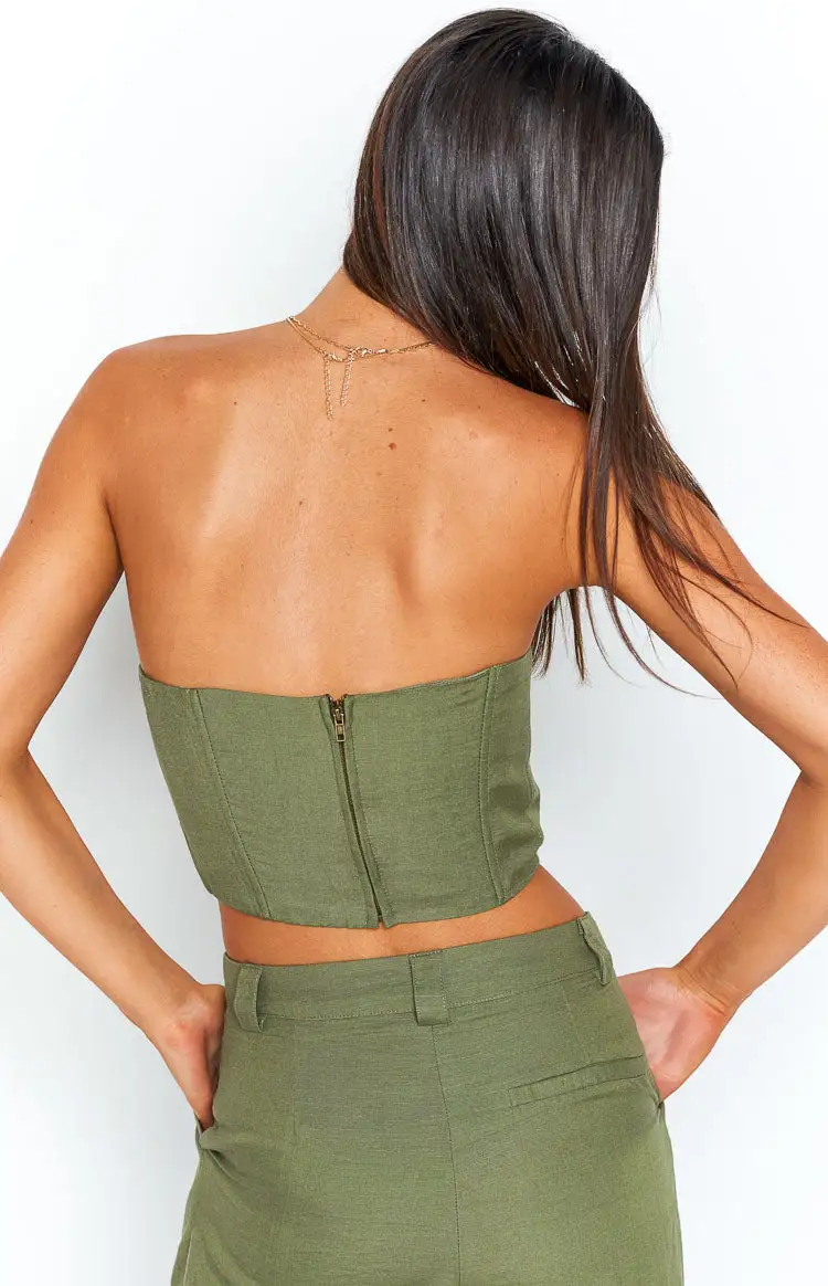 Lioness La Quinta Khaki Tube Top