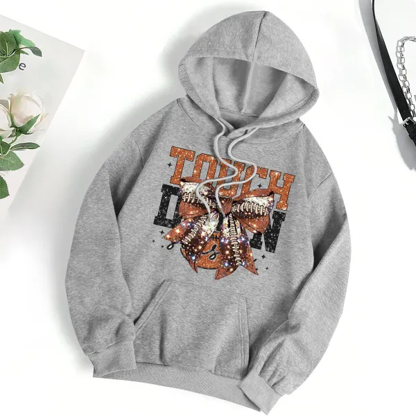 Shiny touch day print Women's fashionable hoodie