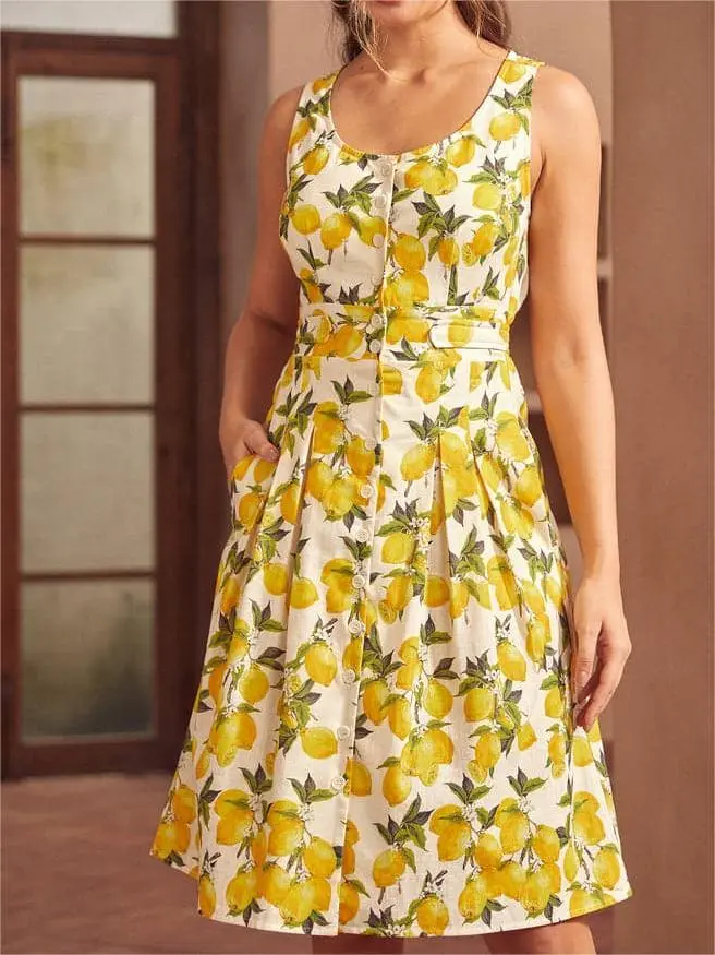 Seeking Out Sunshine Fit And Flare Dress