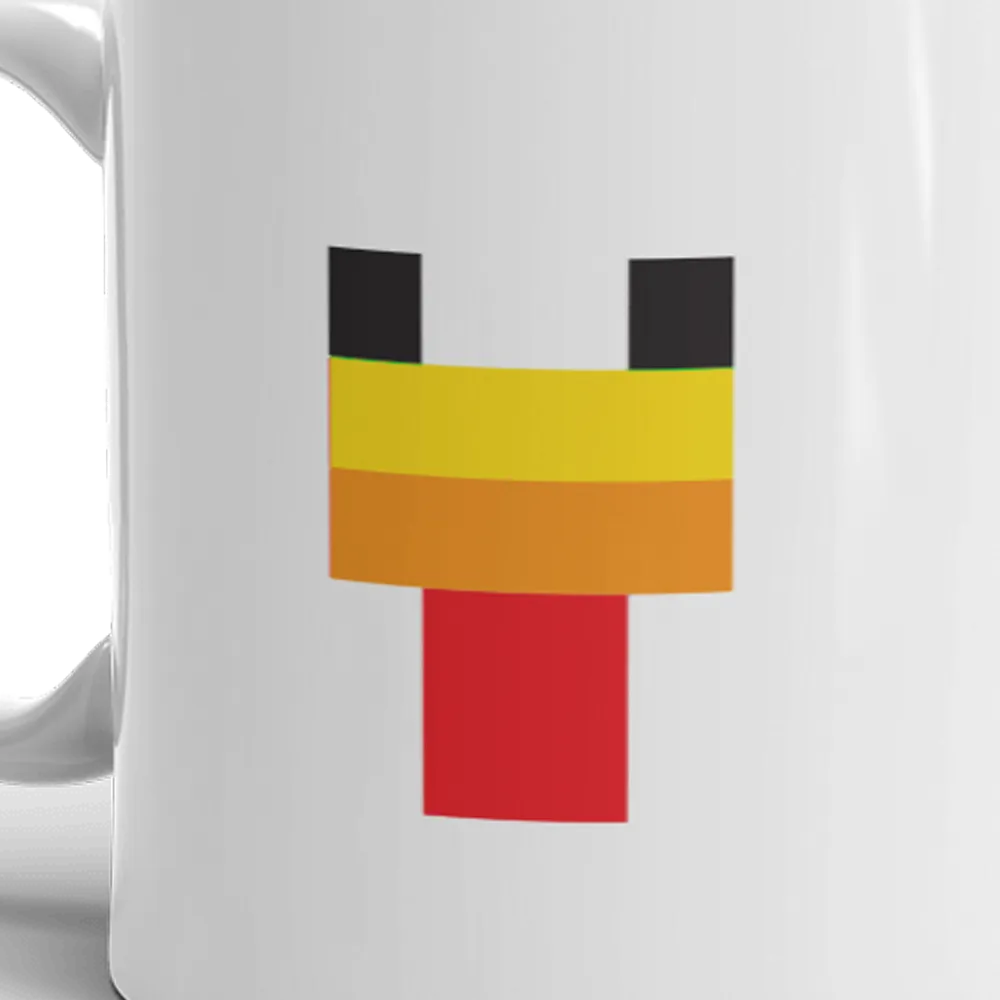 Minecraft Chicken Face White Mug