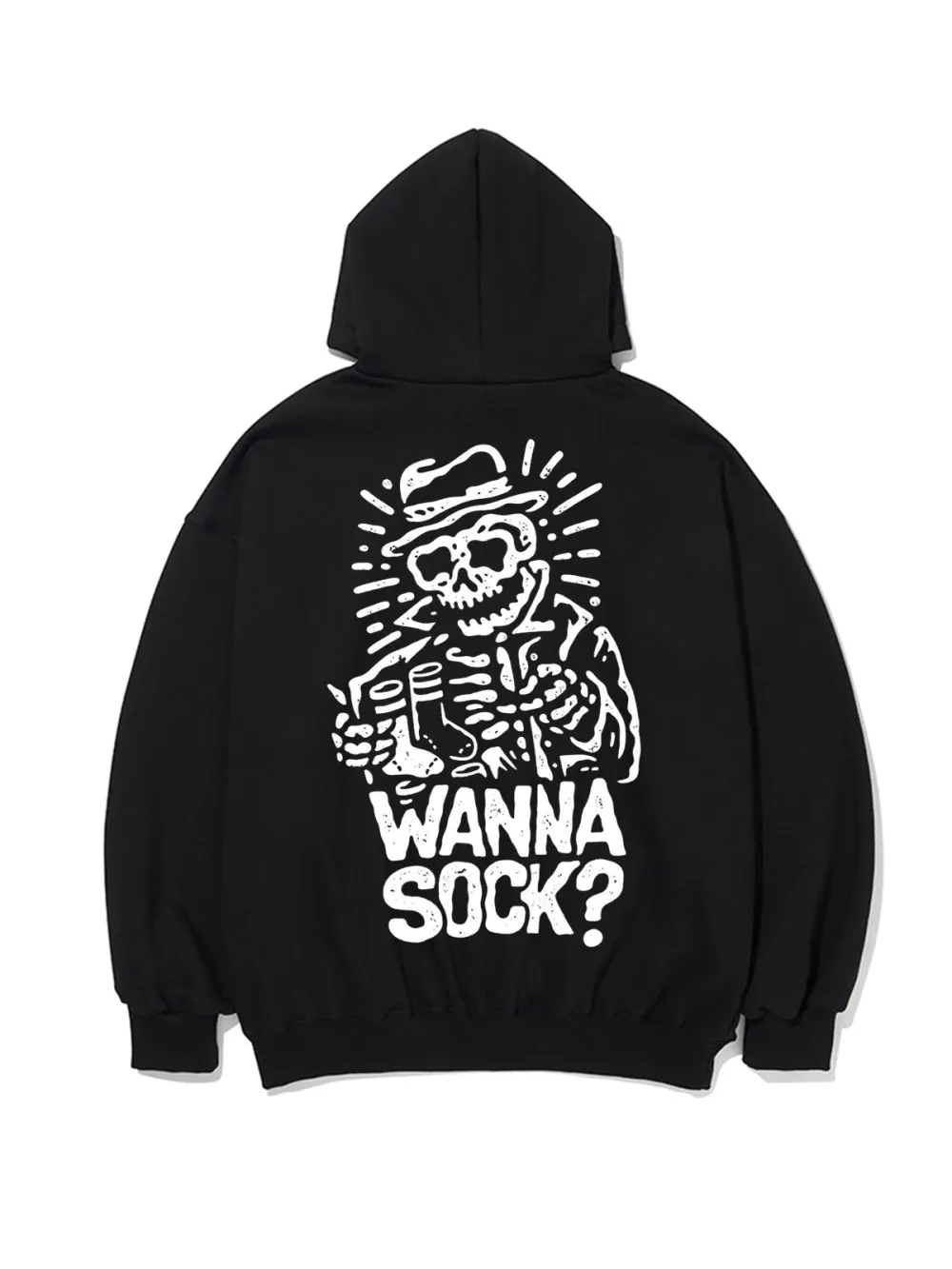 WANNA SOCK PATTERN PRINTED HOODIE