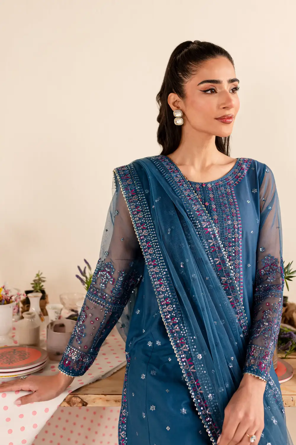 Puffin 3Pc - Embroidered Lawn Dress