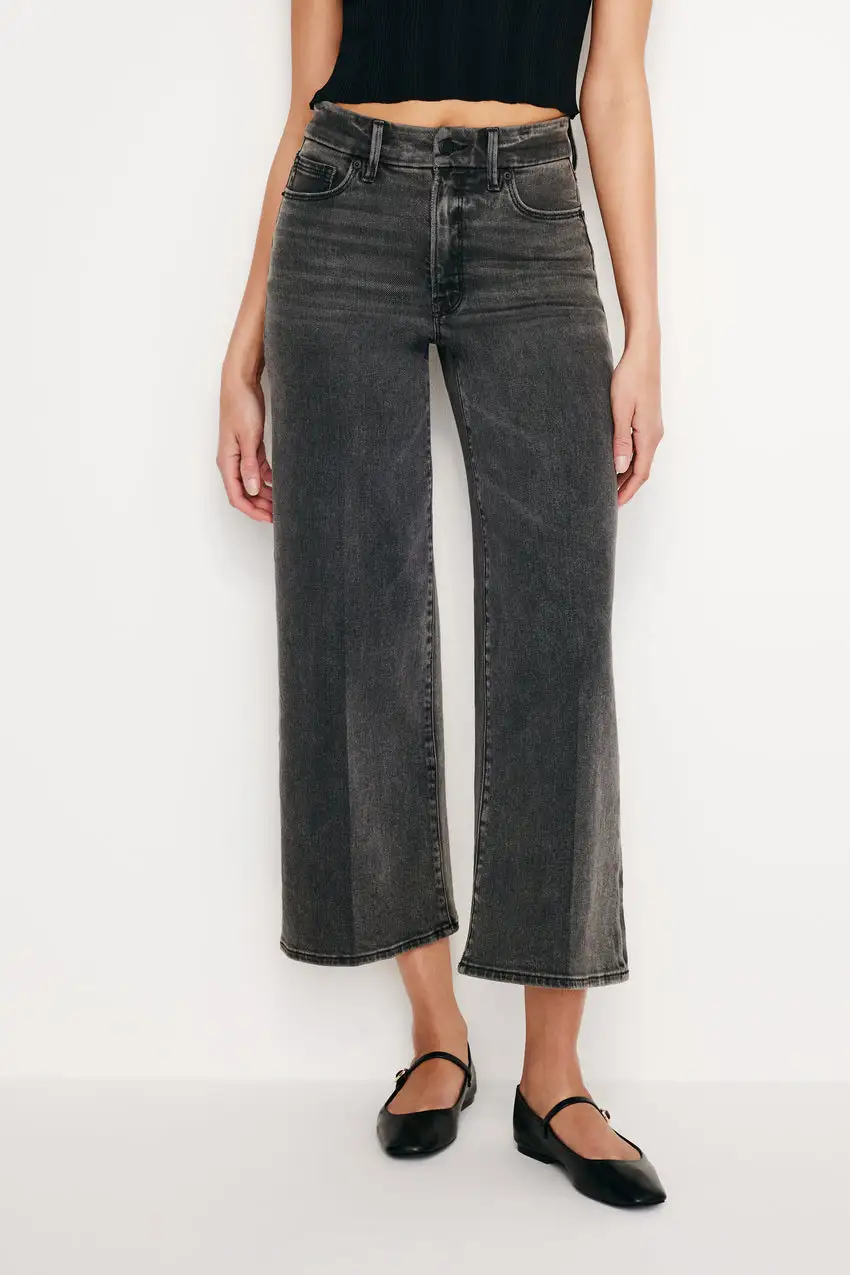 GOOD WAIST CROPPED PALAZZO JEANS