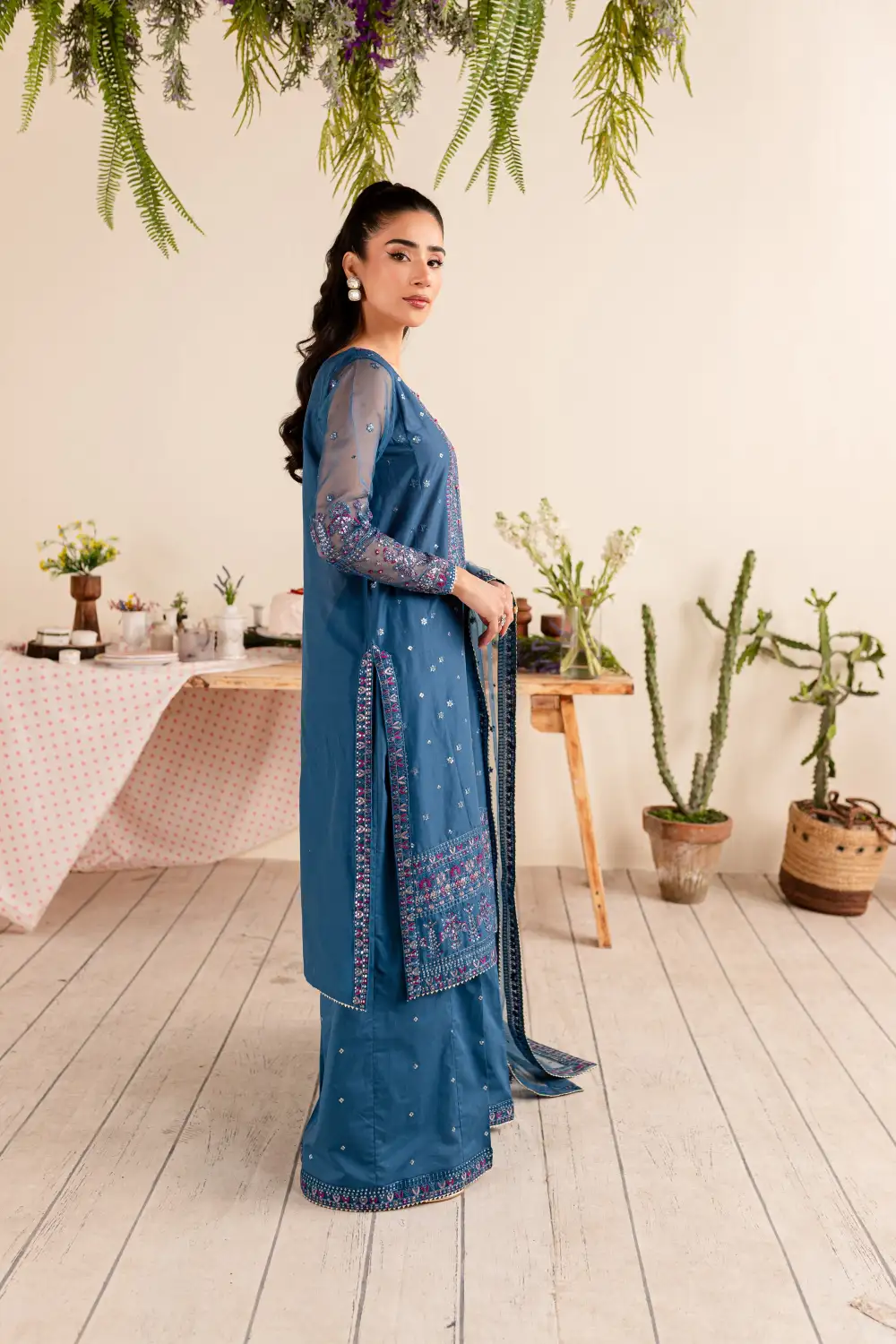 Puffin 3Pc - Embroidered Lawn Dress