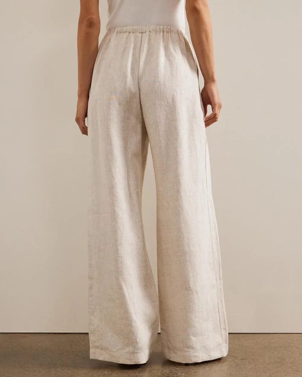 Drawstring Waist Relaxed Linen Pants