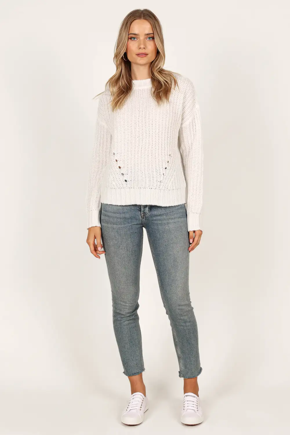 Della Knit Sweater - White