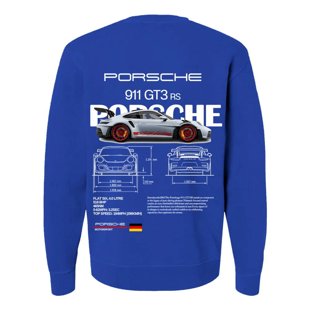 911 GT3 RS DESIGNED PATTERN PRINTED SWEATSHIRT 02