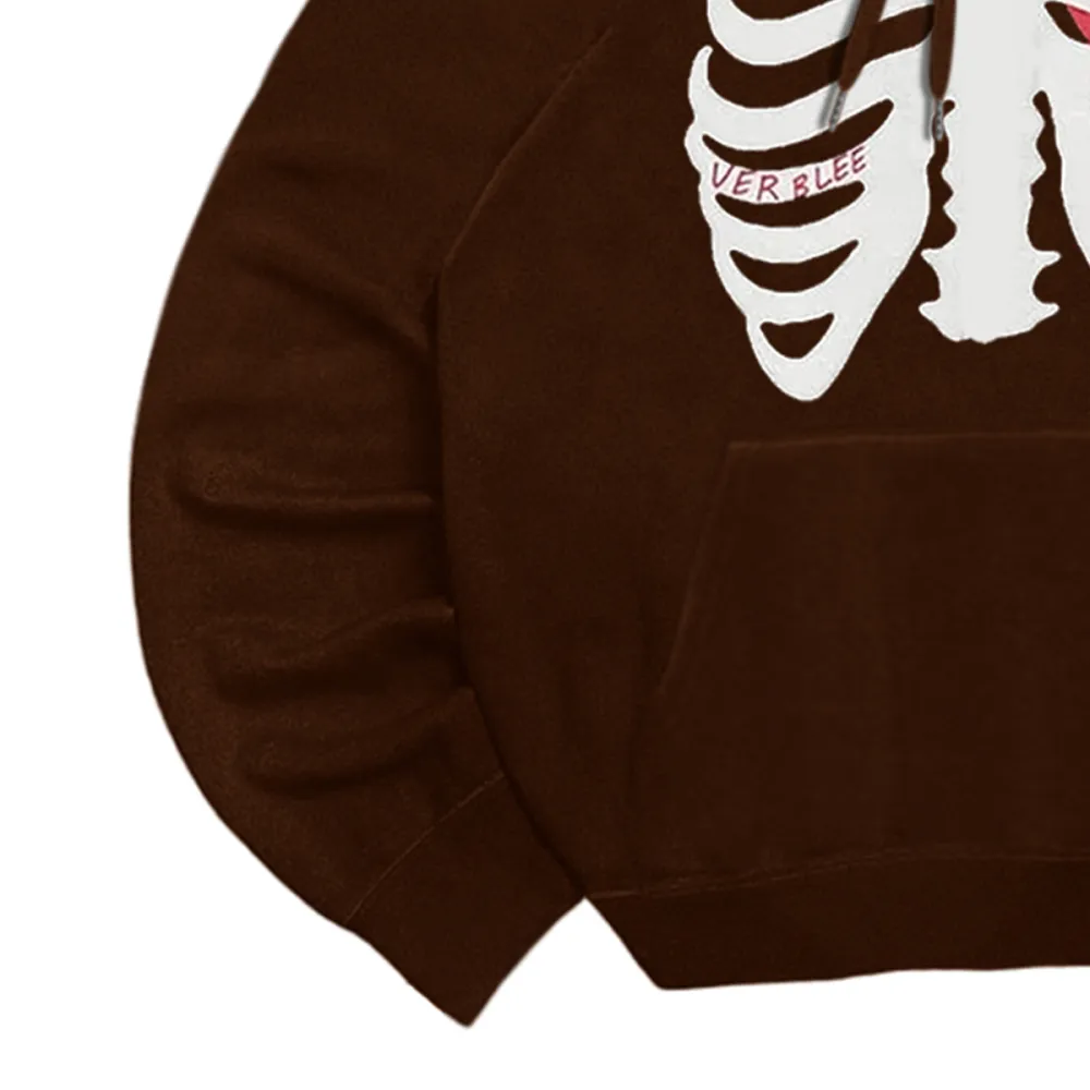 skeleton heart hooded sweatshirt