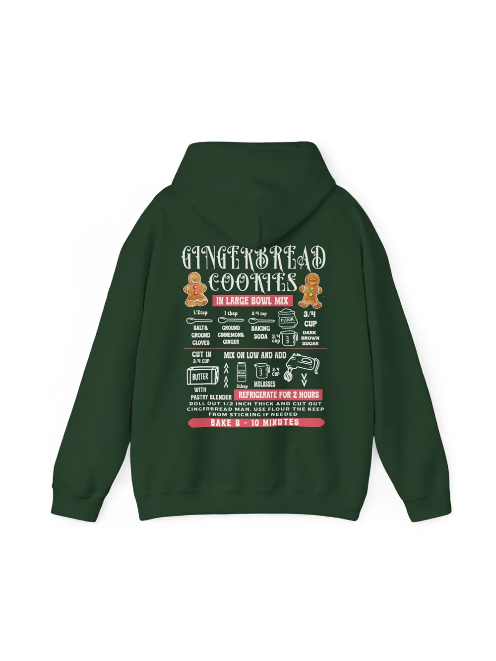 Gingerbread Cookie Recipe Sweatshirt Christmas Cookie Hoodie Cute Holiday Crewneck