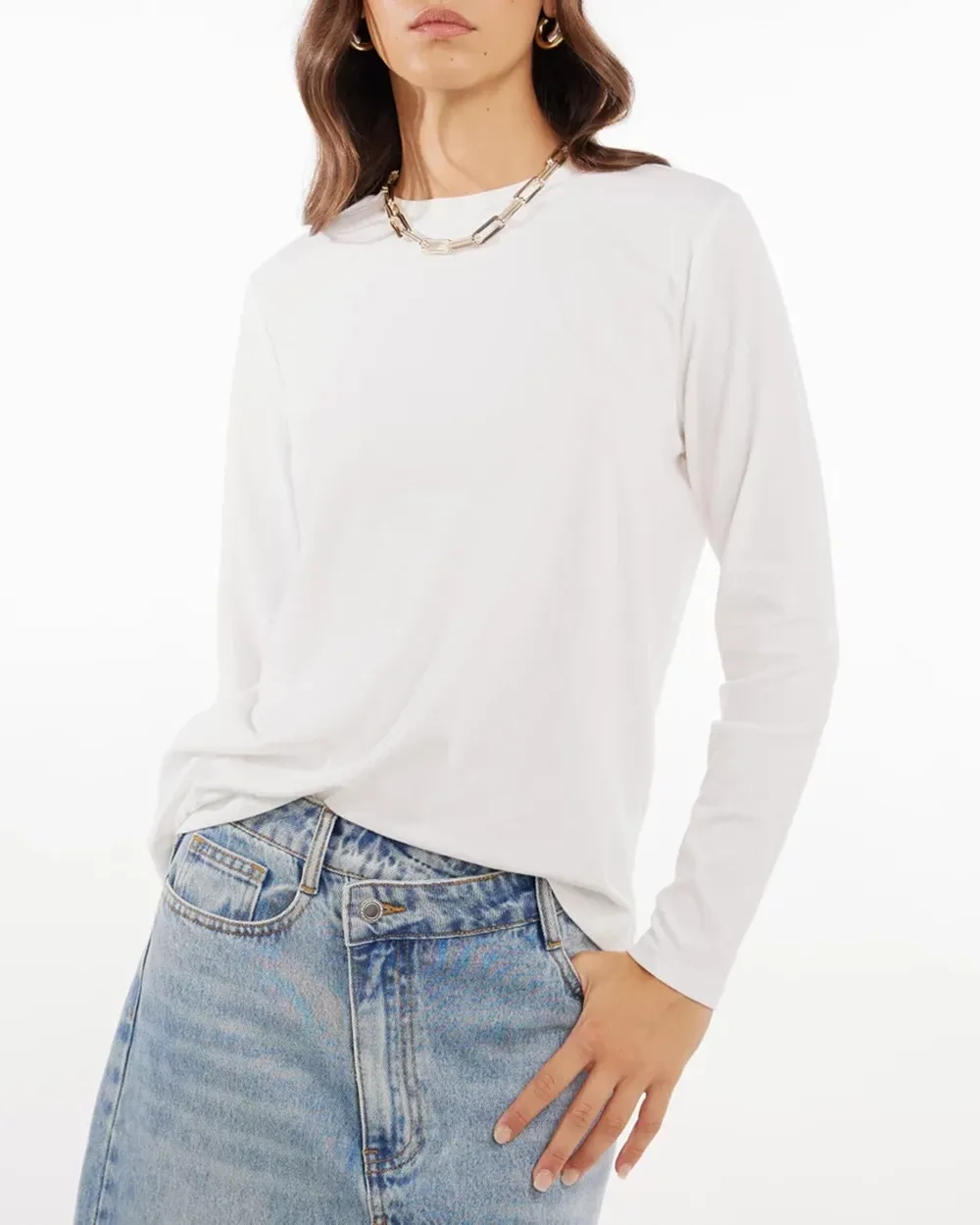 Melrose Long Sleeve Stripe Boyfriend Tee