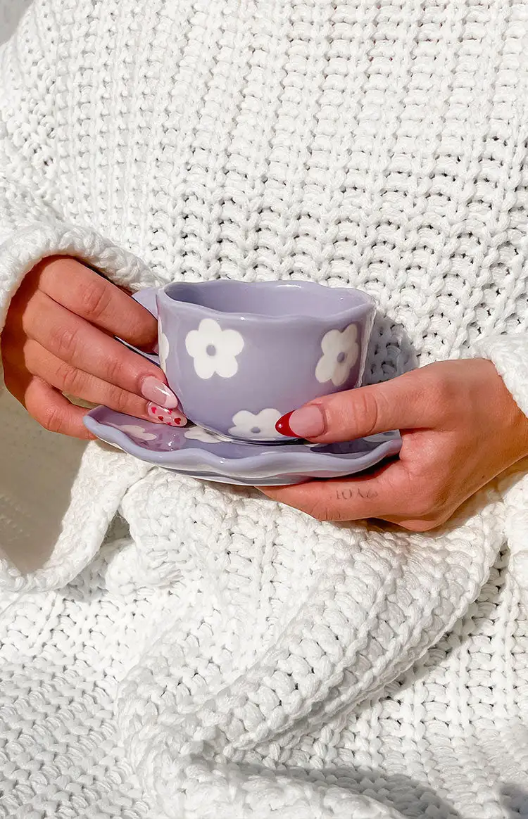 Posy Purple Mug Set