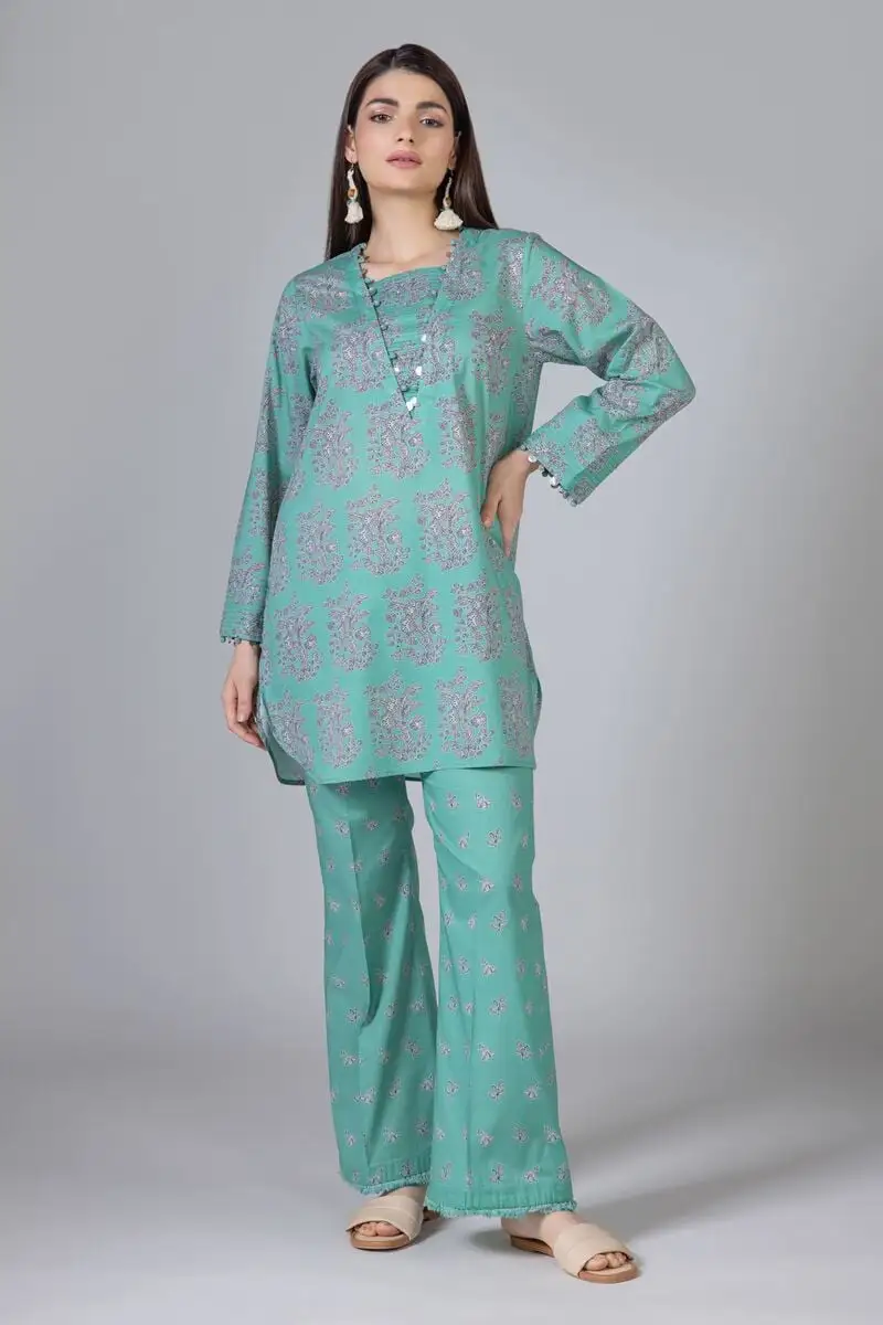 2 Piece | Kurta & Pants | Color green